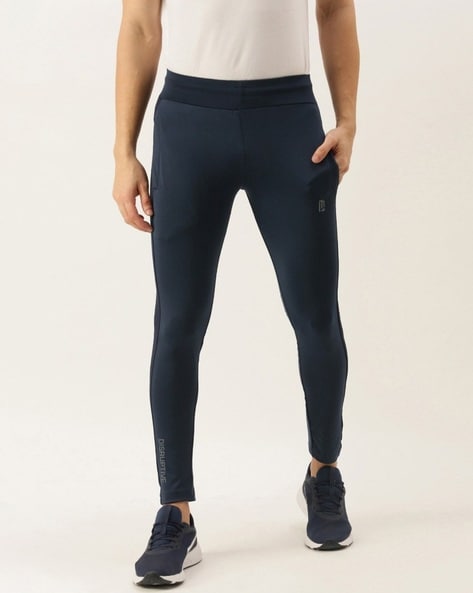 Men Fitted Track Pants with Elasticated Waistband