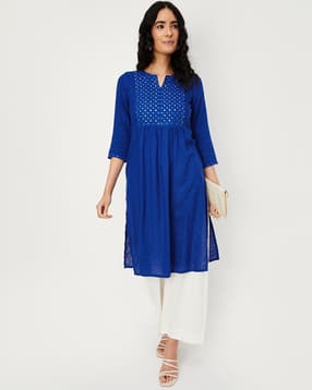 max Embroidered A-Line Kurta-picture-37