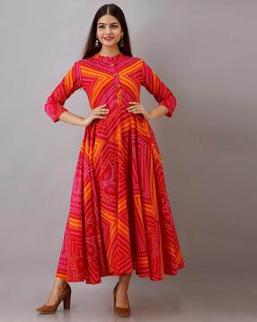 glam roots Printed Flared Dress-picture-0