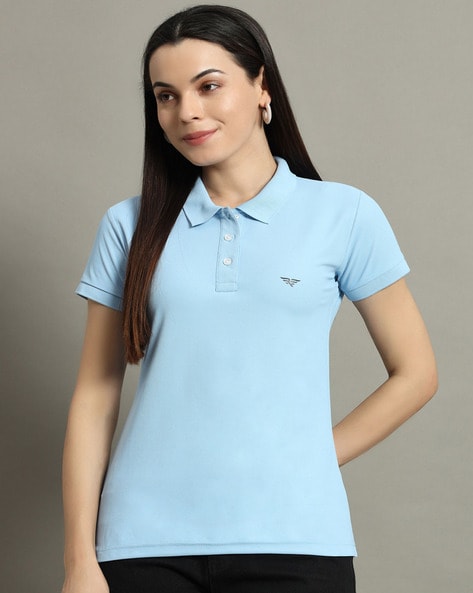 Buy Aqua Tshirts for Women by RISS Online Ajio