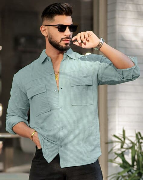 Buy Blue Shirts for Men by Maniac Online | Ajio.com