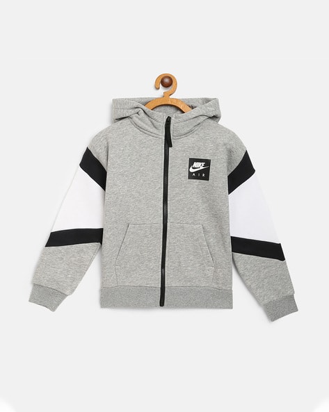Colourblock Zip-Front Hoodie