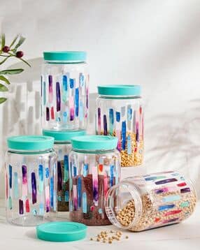 home centre Set of 6 Plastic Storage Jars-picture-37