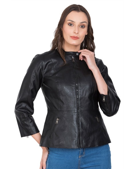 Buy Black Jackets Coats for Women by JUSTANNED Online Ajio