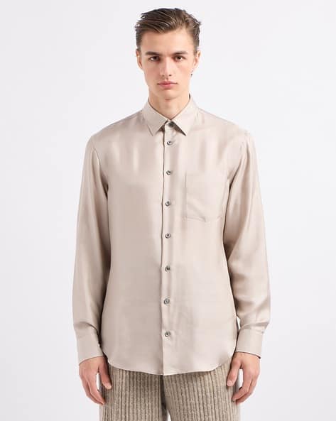 Mens Shirt Giorgio Armani Silk Blouse Buy GIORGIO ARMANI Slim Fit