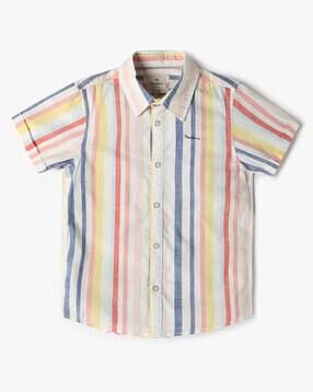 pepe jeans Boys Striped Regular Fit Shirt-picture-12