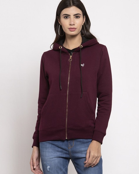 Zip Front Hooded Sweatshirt