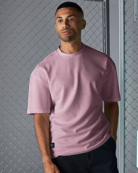 Buy Maniac Men Ribbed Oversized Crew-Nec Online | Ajio.com