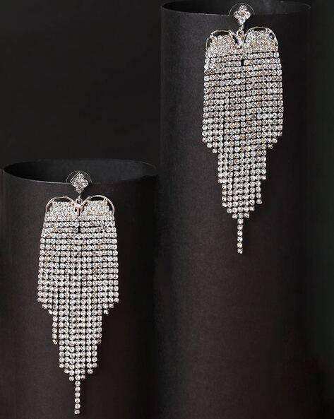 Fabula Women Stone-Studded Drop Earrings