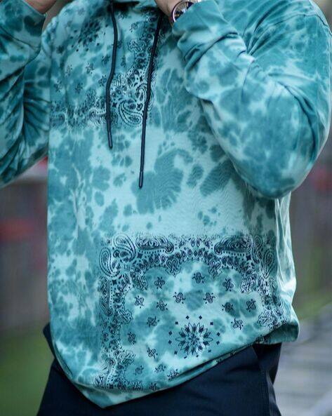 Mens Hoodie Ajio Tie Dye Sweatshirt Oversized Tie Dye Oversized T