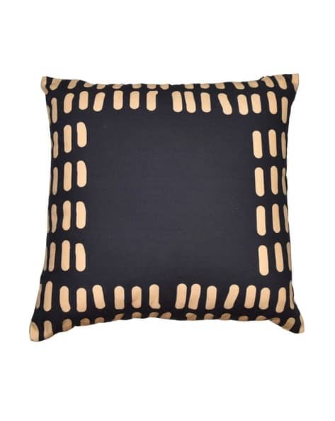 Indie Eye Home Black Story Dash Cushion Covers 17" x 17"