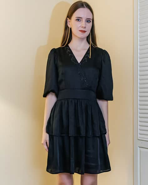 Zink London Women Embroidered Shift Dress