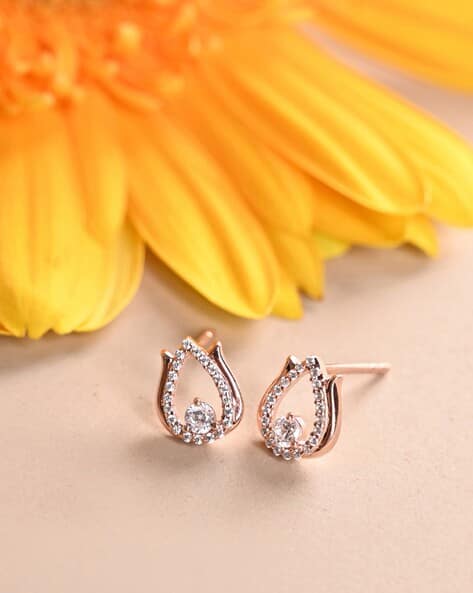 Buy Rose Gold-Toned Earrings for Women by CLARA Online