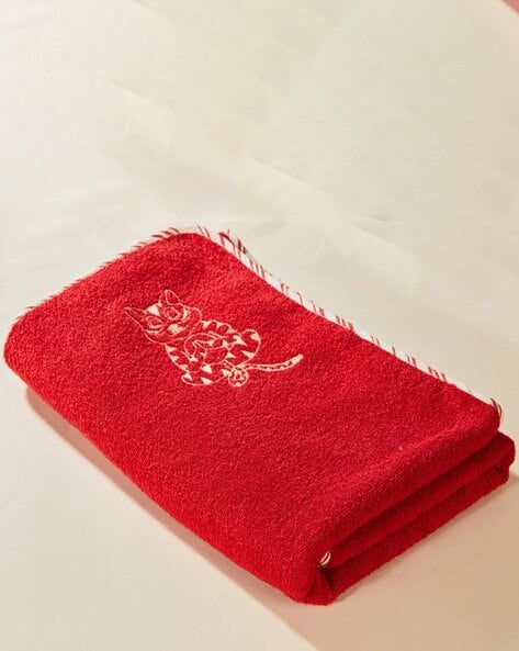 Fabindia  Embroidered Bath Towel 53" x 26"