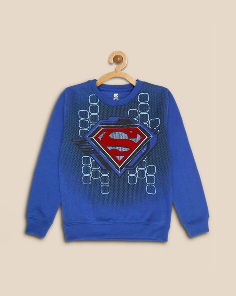 Kidsville Superman Print Crew-Neck Sweatshirt