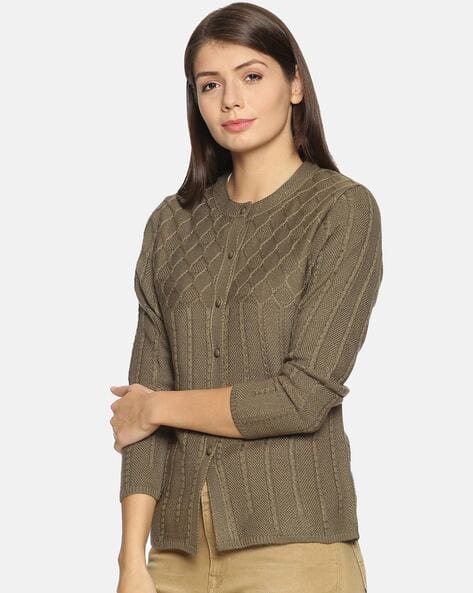 トップス ANDMARY Lacey ribbon cardigan beige トップス andmary