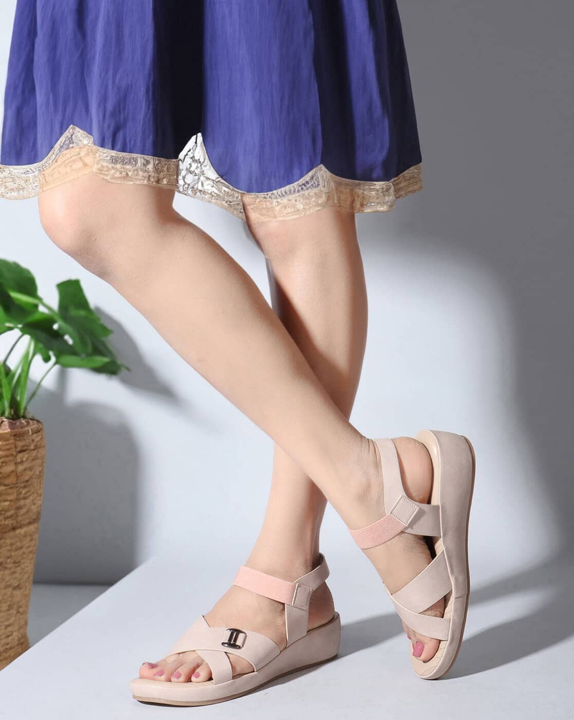 Zalora Beige Flat Sandals Womens Womens Sandals Aldo Lace Up - Main Image