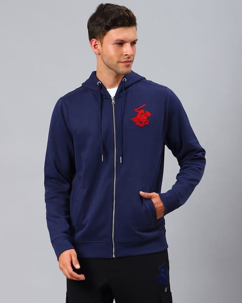 Buy Blue Sweatshirt Hoodies for Men by Beverly Hills Polo Club