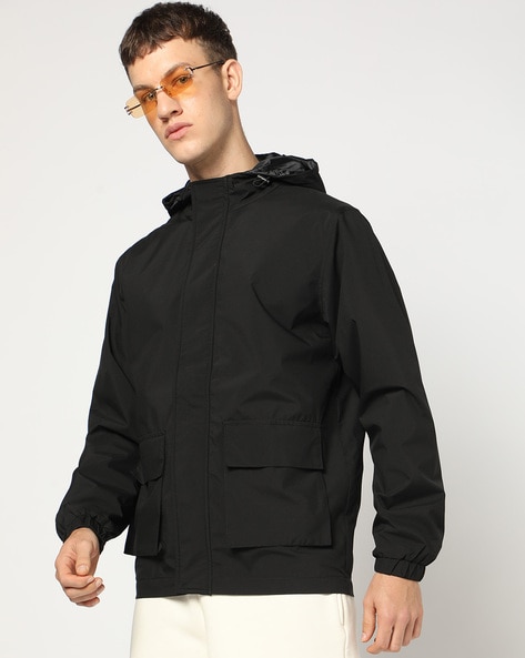 Men Regular Fit Hooded Jacket