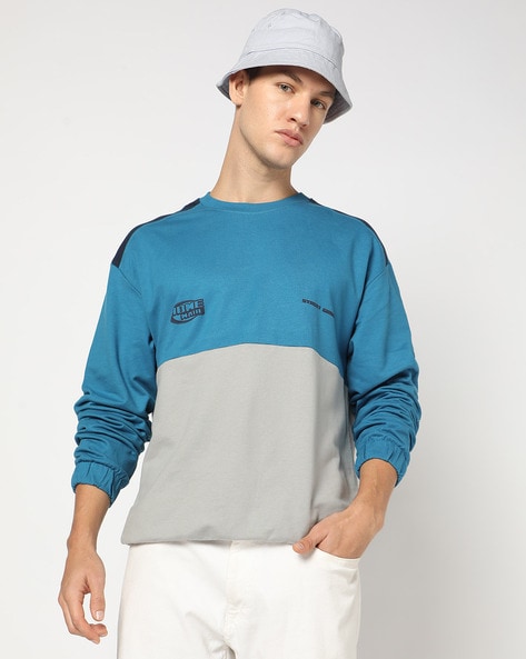 Crew Neck Relaxed Fit Fashion Sweatshirt