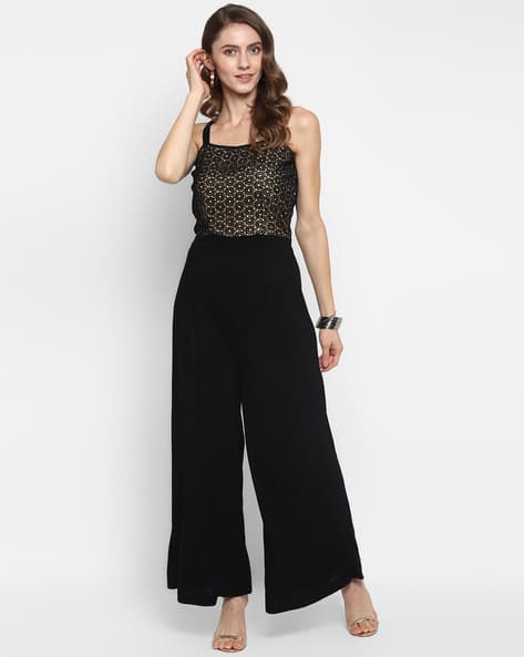 Embroidery Sleeveless Jumpsuit