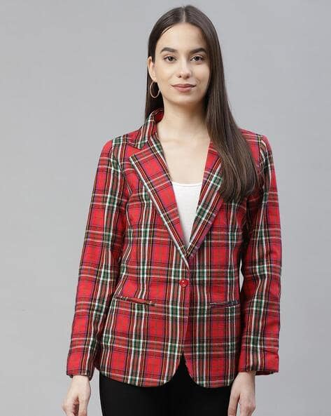 Buy Red Blazers Waistcoats for Women by COTTINFAB Online