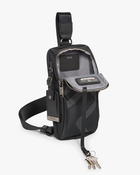 Buy TUMI Alpha Compact Sling Bag | Black Color Men | AJIO LUXE