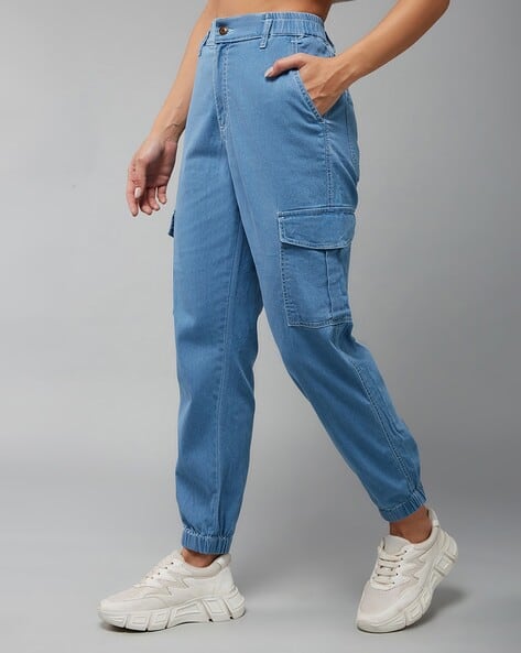 Women High-Rise Relaxed Fit Stretch Lightweight Jeans