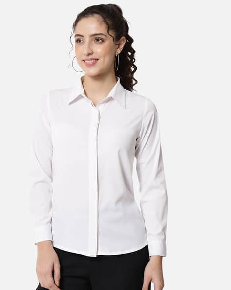 White shirt for girl discount