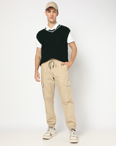 Men Relaxed Fit Cargo Joggers