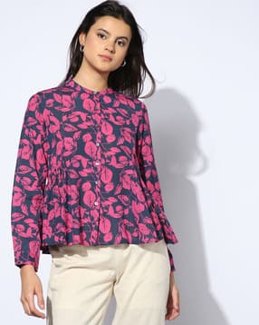 svrnaa by azorte Floral Print Shirt-picture-40