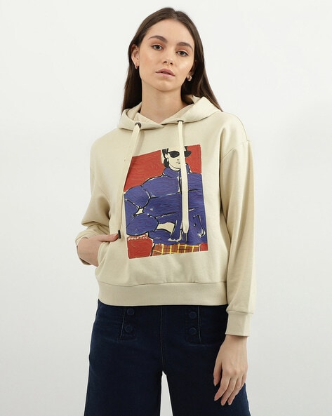 Buy Cream Sweatshirt Hoodies for Women by UNITED COLORS OF BENETTON Online Ajio