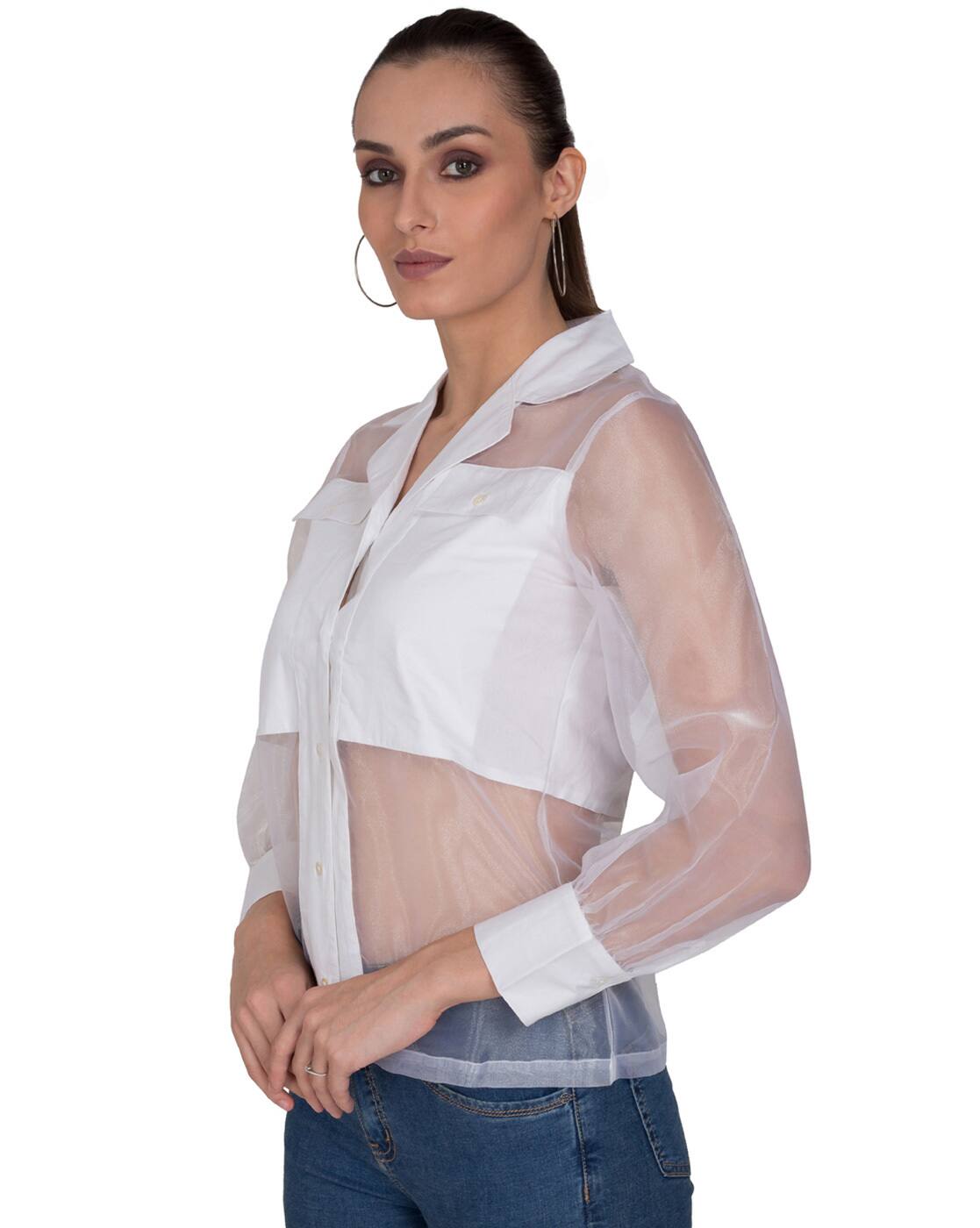 transparent shirt for ladies