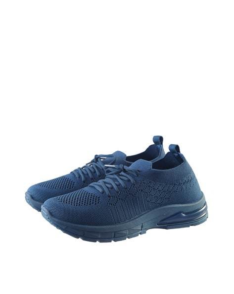Knitted Lace-Up Sports Shoes