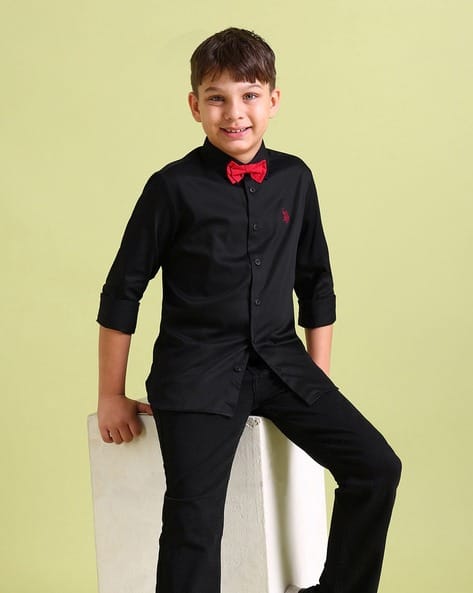 bow tie and polo shirt