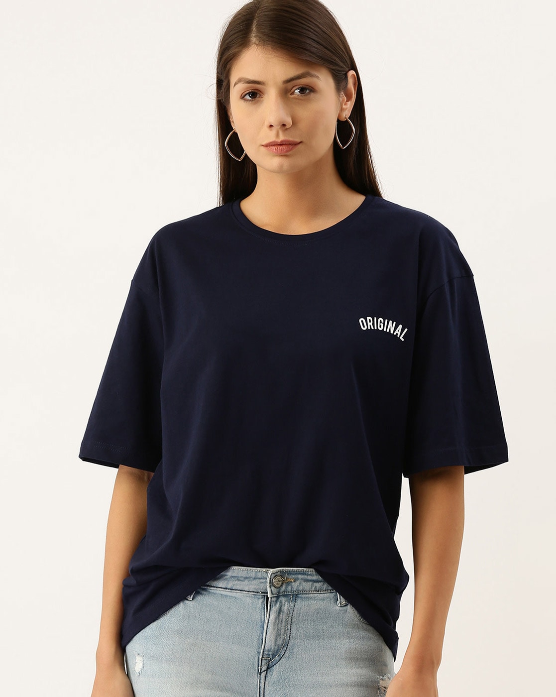 Buy Navy Blue Tshirts for Women by DILLINGER Online Ajio