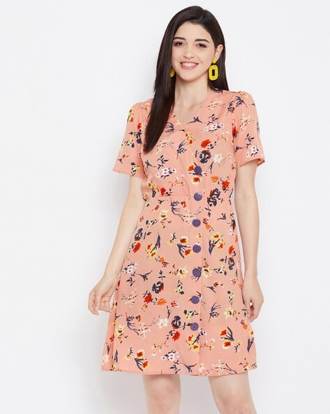 Button down fit and flare dress online