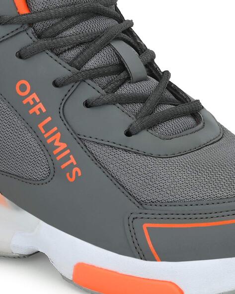 Grey orange shoes best sale