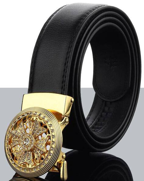 men's designer stone buckle belt