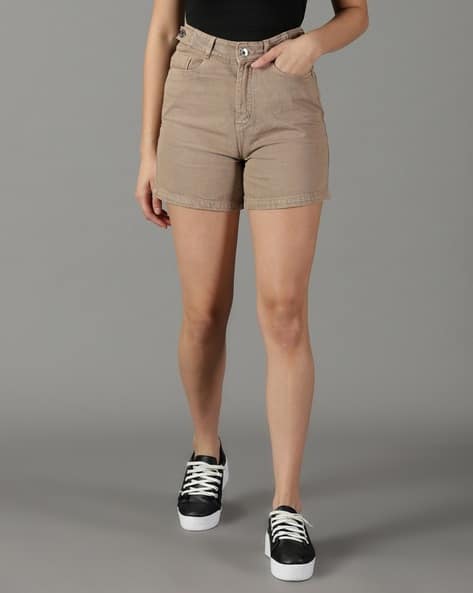 High-Rise Shorts with Pocket Styling