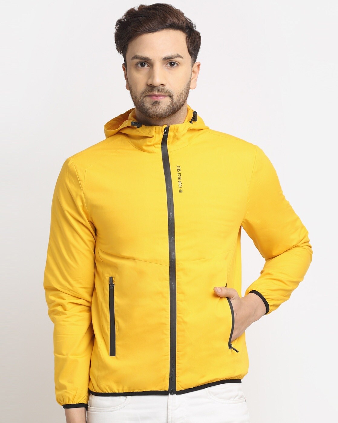 Yellow anorak mens best sale