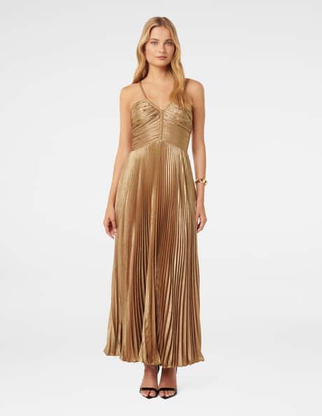 green emerald velvet dress Remi Maxi Dress UK16/US12 / Gold