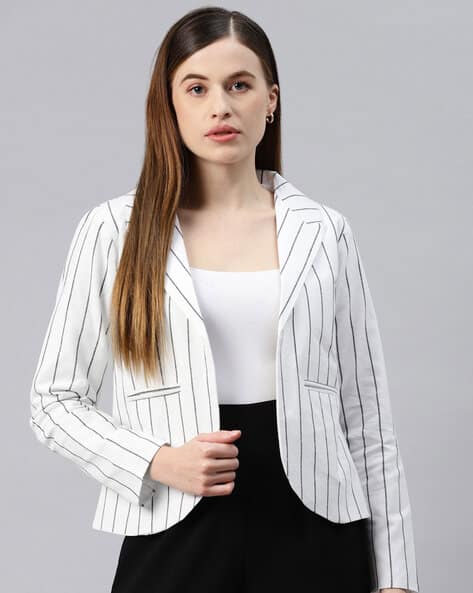 Stripes Single Breasted Blazer