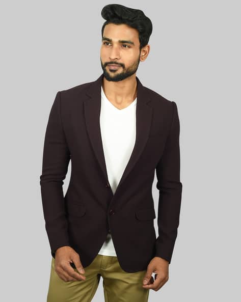 Slim Fit Blazer with Flap Pockets