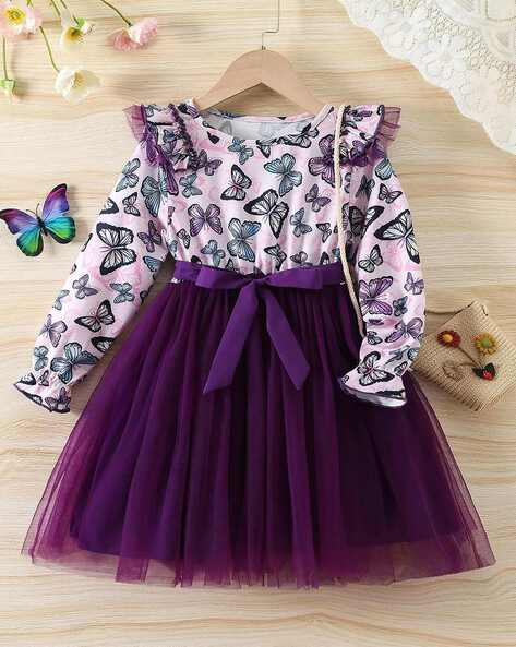 Buy Violet Dresses Frocks for Girls by Tior Online Ajio