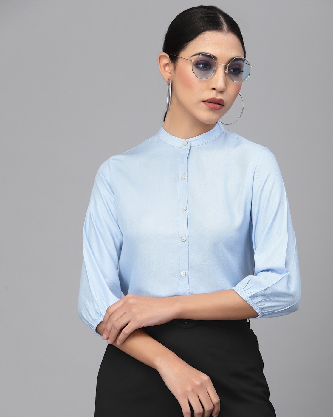 Buy Blue Shirts for Women by STYLE QUOTIENT Online Ajio