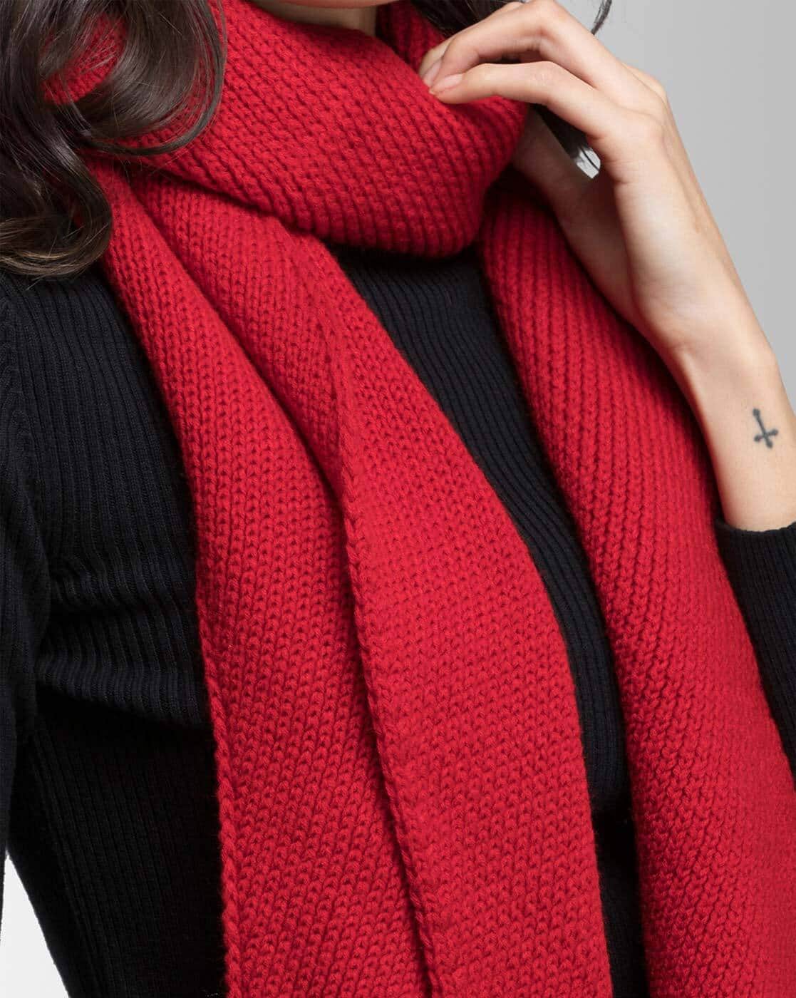 Buy Red Mufflers for Women by Fable Street Online | Ajio.com