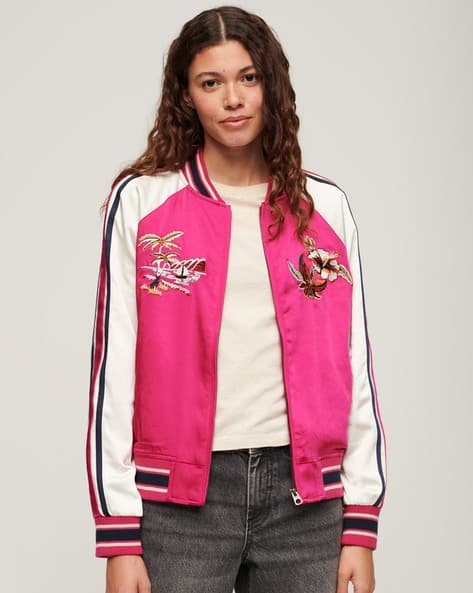 Women Suikajan Embroidered Bomber Jacket
