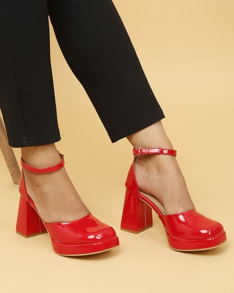 Buy Red Heeled Sandals for Women by Flat n Heels Online