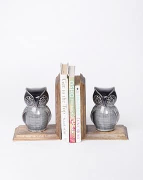 fabindia Set Of 2 Mitul Owl Book Ends-picture-17